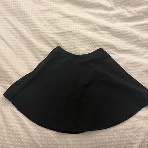 Black Mini A-Line Asymmetrical Skirt for Work